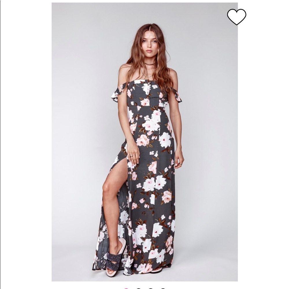 Flynn Skye Bardot Maxi Dress, Small